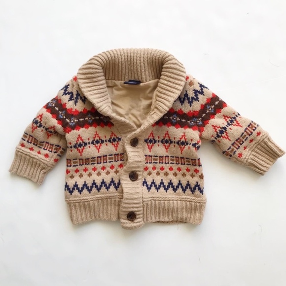 Babygap cowl neck lined cardigan EUC 6-12 months